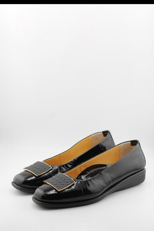 DFC Relax Buckled Leather Comfort Slip-On Flat